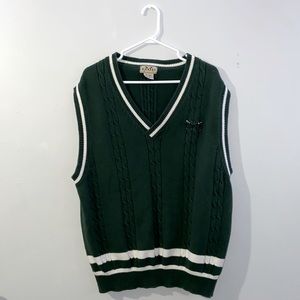 IZOD Oversized Green Sweater Vest